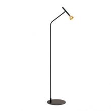 Odeon lampka podłogowa led 5W 3000K 440lm czarna/mosiądz mat